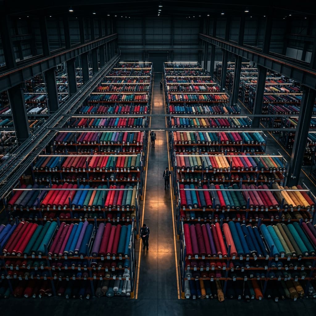 Rituraj Textile factory — colorful fabric rolls